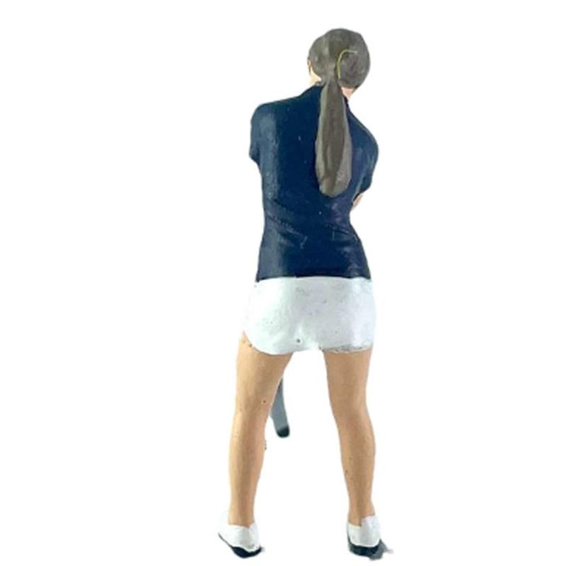 Golf Player Figure Model 1:64 Scale Hand Painted Miniature Figure for Miniature Scene Dioramas Props,Model Car Display