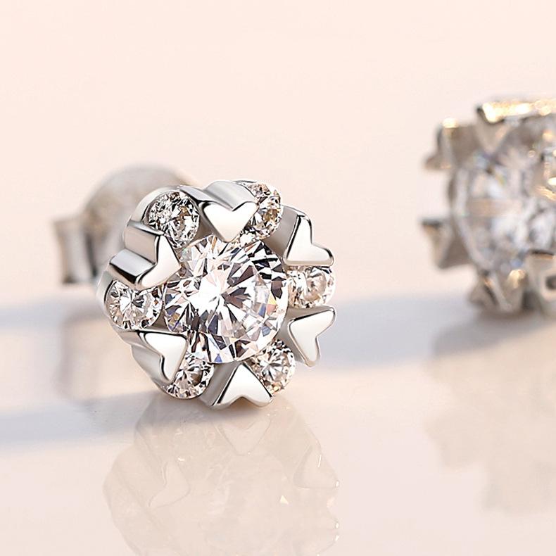 Snowflake Earrings for Women, Simple Japanese and Korean Students, Small and Versatile Earrings