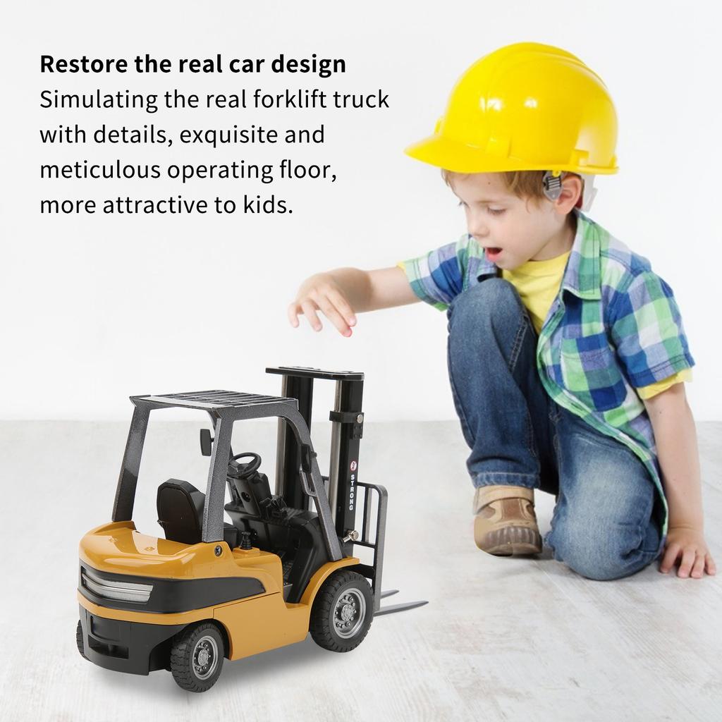 Forklift Toy Alloy Durable and Wear Resisted 1:50 Forklift Truck Model Engineering Vehicle Toy