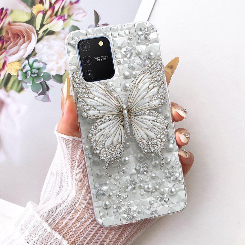 Clear For Samsung S10 Lite Case Cute Fashion Butterfly Funny Painted Casing For Samsung Galaxy S10 Lite SM-G770F SM-G770U1 Cover