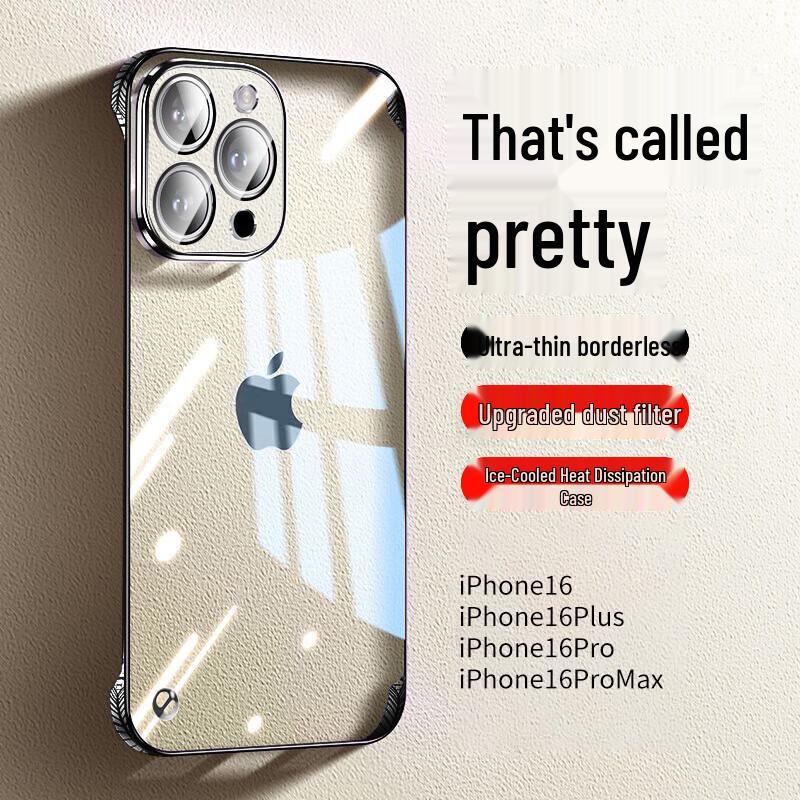 Electroplated Borderless Transparent Heat-Dissipating Phone Case for iPhone