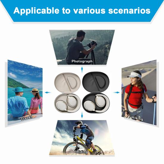 Headphone Storage Bag Water-resistant Wear-resistant Dirt-resistant Universal Earbuds Protector with Zipper Closure