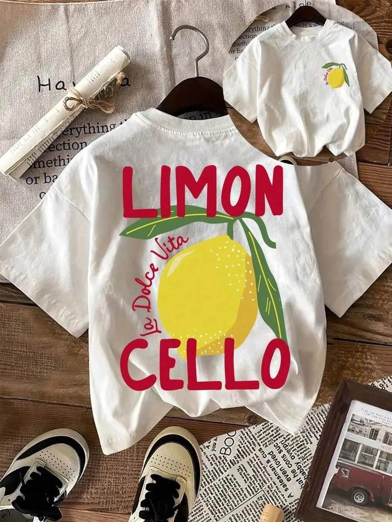 Kreativní citronový ovocný vzor cello dámské letní pohodlné topy měkká trička univerzální dámské s krátkým rukávem