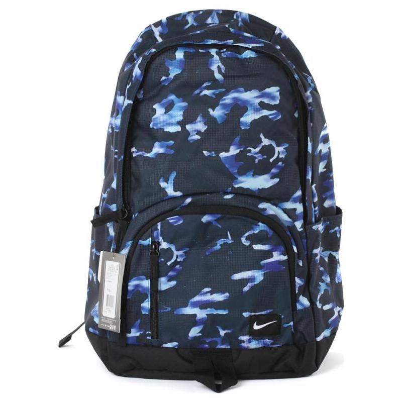 Nike Polyester Backpack Regular Men's Black/Blue Casual BA4303-423