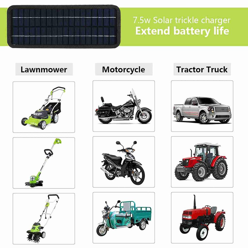 Car Solar Charger Car Portable Solar Panel Trickle Charging Kit 18V 20W for Vehicles Boat Motorbike