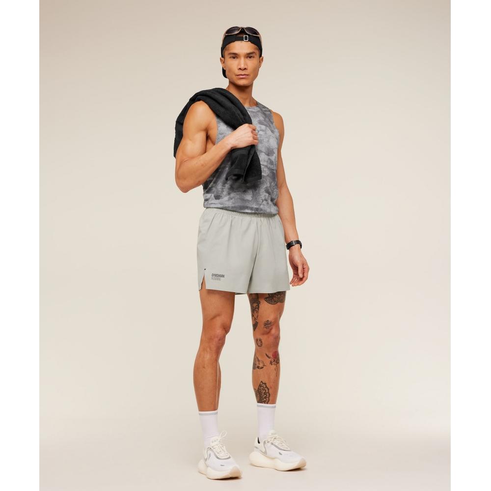 Gymshark Running Elite 5  Short Stone Grey A2c8g Gb7s