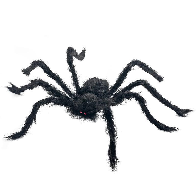 Halloween Outdoor Decoration Hairy Spider With Red Eyes Horror, Indoor And Outdoor Decoration For Masquerade Party Garden Yard Haunted House Porch