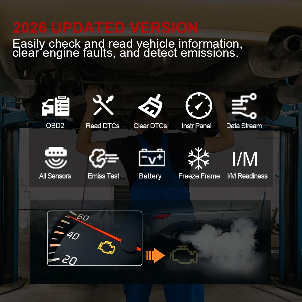 Car OBD 2 Scanner Intelligent ELM327 OBD2 Code Reader Bluetooth OBD2 Diagnostic Tools Fault Code Clear Automobile Battery Tester