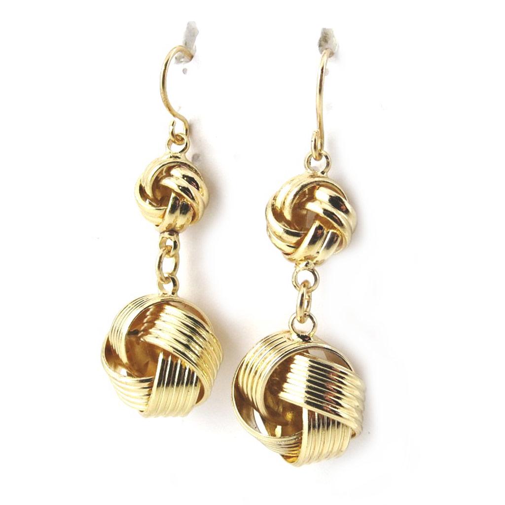 Les Trésors De Lily [N1589] - Boucles Créateur 'Chorégraphie' doré (géométriques)