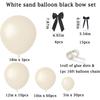 Bogen Ballons Girlande Weiß Sand Ballons Bogen Set, 123 Stück Weiß Nude Ballons 18 Zoll 12 Zoll 10 Zoll 5 Zoll Set mit 19 Stück Schwarz Co