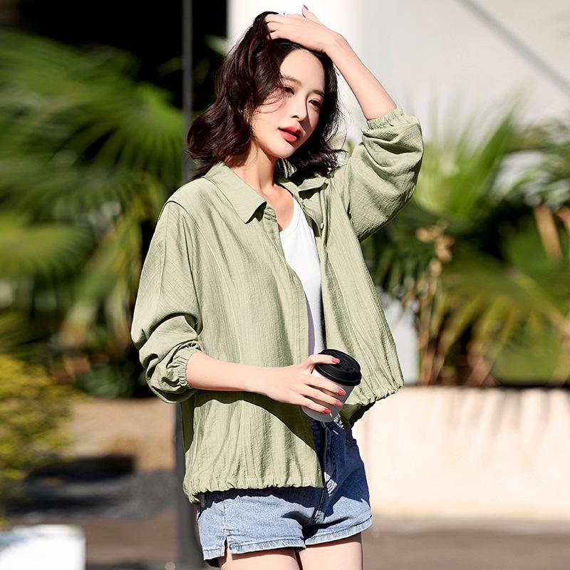 Women's Plus Size Short Summer Jacket - Breathable Sun Protection for Middle-Aged Moms, 2025 Fashion