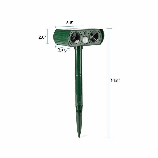 Ultraschall-Solar-Schädlingsvertreiber, Tierschädlings-Mausvertreiber, Sensor, Garten, Vogel-, Katzen- und Hundeabwehr, hält Tiere fern