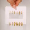 Vintage Gold Color Circle Hoop Earrings for Women Girls Simple Fashion Geometric Drop Earring Set New Trendy Jewelry Party Gifts