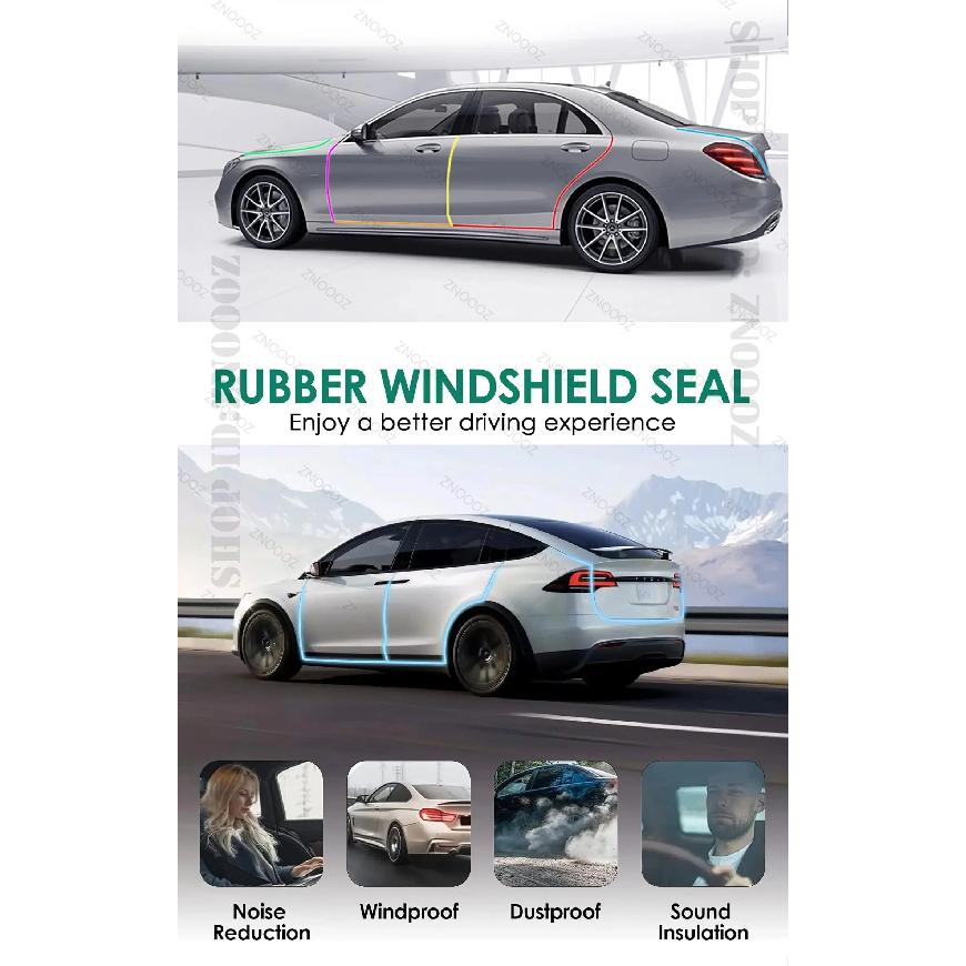 For 2024-2025 Ora Good Cat GT Car Door Seal Strip Rubber Double Layer Sealing Protector Soundproof Dustproof Seal Strip 12PCS