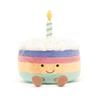Jellycat Amuseables Rainbow Birthday Cake Plush 6 Inch Dessert Stuffed Animal Birthday Gift Toy, Medium, - -