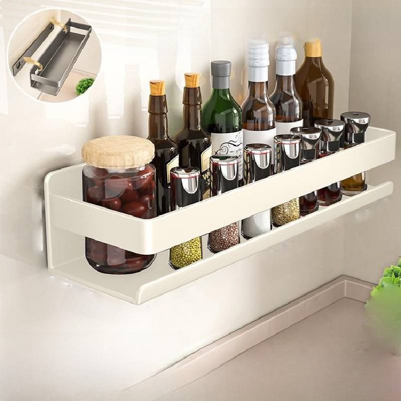 Wall Mount Spice Rack With Removable Shelves For Kitchen Organization And Storage
