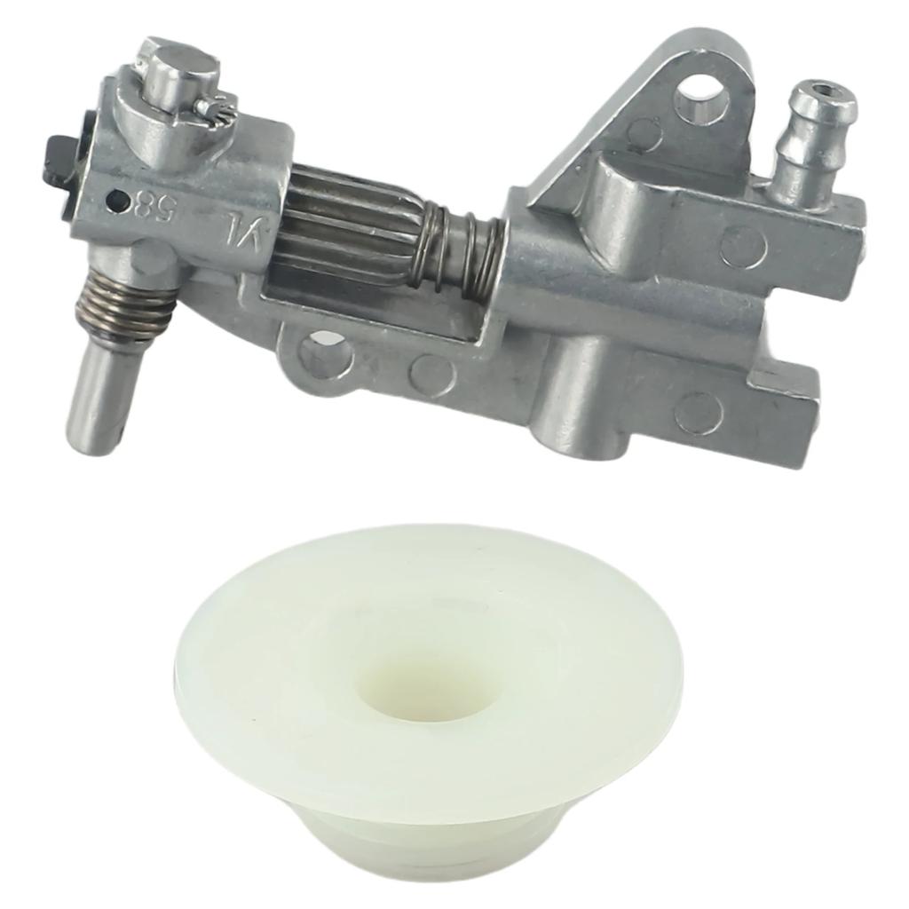 Worm Gear And Oil Pump Assembly For Chinese Chainsaw 5200 4500 5800 Series With 52cc 45cc 58cc Displacement Engines