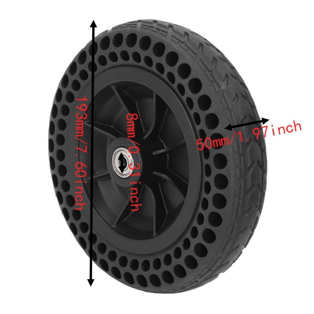 2pcs TPE Rubber Wheelchair Front Casters Anti Slip Solid Rubber Wheels Electric Wheelchair