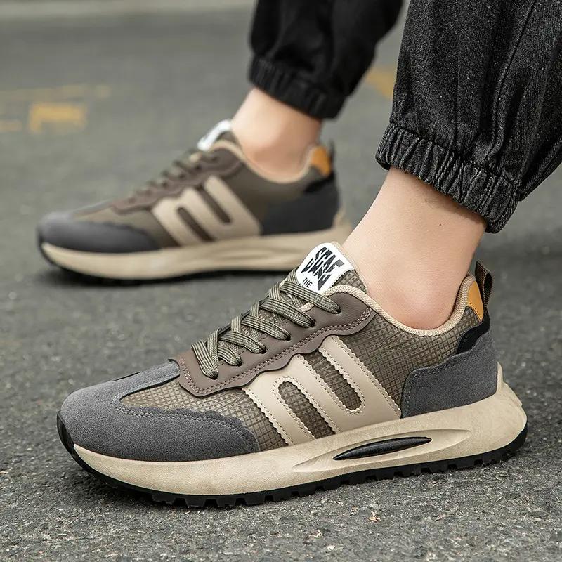 Fashion New Casual Sports Men's Shoes Autumn Fashionable British Style Soft Sneakers Trendy Running Shoes Vintage Versatile Casual Thick