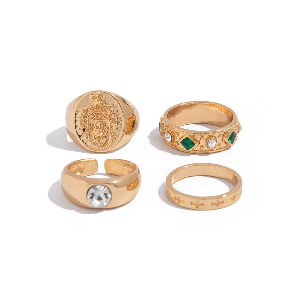 Hip Hop Diamond Inlay Ring for Men Fashion Personality High End Chunky Finger Jewelry