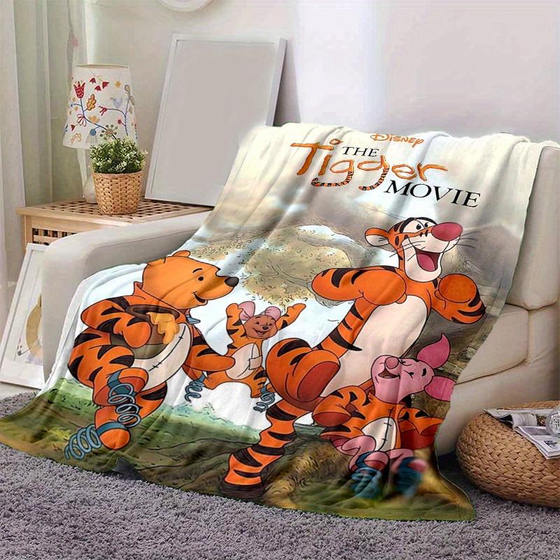 1pc, Winnie the Pooh and Tigger Movie Home Decor Blanket: A Perfect Gift for Bedroom, Living Room, Travel, Camping, Car