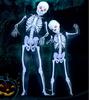 Unisex Parent-child Skeleton Man Costume Jumpsuit With Spooky Mask For Halloween Fun