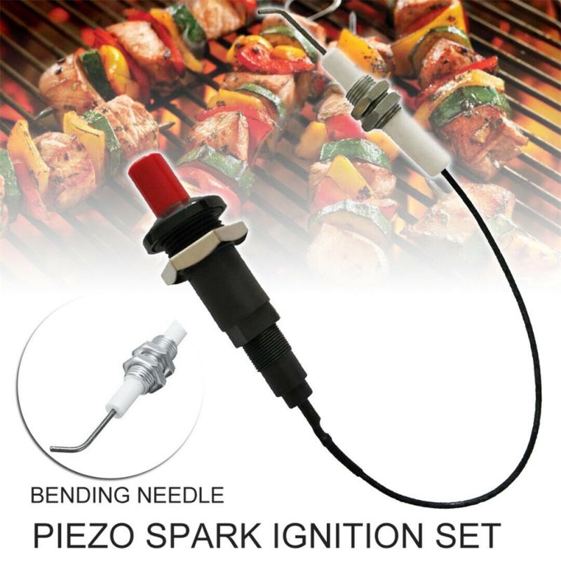 

Propane Push Button Piezo Igniter Kit Universal Electronic Ignition Device For Gas Grill Heater black handle