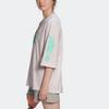 Adidas Originals SS22 Letter Print Sports Short Sleeve T-Shirt Women Tops Pink HT4953
