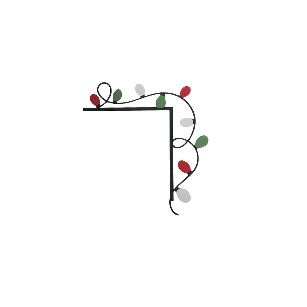 1Pc/2Pc Iron Art Colorful Door Corner, Bedroom and Living Room Frame Decoration, Christmas Decoration/Christmas Wall Art/Living Ro, Christmas.