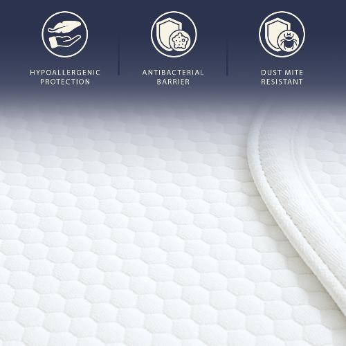 Protège-Matelas Imperméable avec Élastiques | Protection de Matelas Respirante et Antibactérienne 