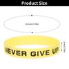 Wristband Never Give Up Bracelet Basketball Wristband Silicone Sweat Band Luminous Rubber Bracelets