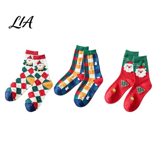 Holiday Season Stocking Stuffers Christmas Socks for Men And Women, Soft Combed Cotton Crew Winter Socks, Novelty Colorful Footwear Wear Party