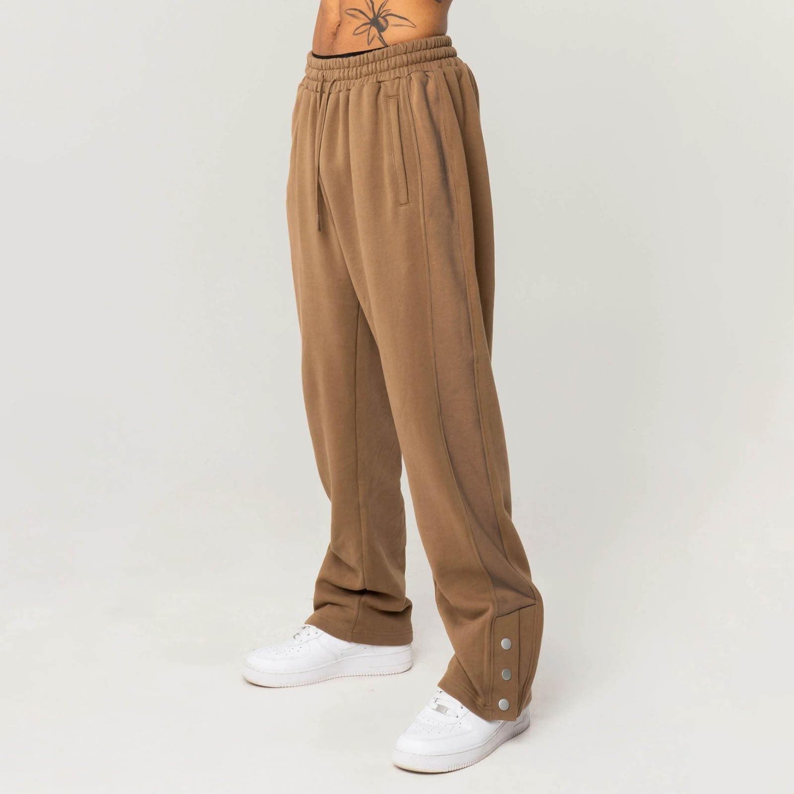 

Мужские свободные повседневные хлопковые однотонные модные уличные трендовые брюки-стринги XL верблюд