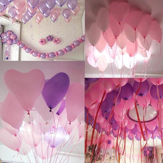 6Pcs/Lot Balloon Ribbon Mixed Color Durable 10m 6 Pack Assorted Color Gift Ribbon for  Birthday