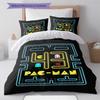 Pościel z wzorem Pac-Man, Zestaw kołdry Poszewka na kołdrę Poszewka na poduszkę Domowy prezent urodzinowy (1 * poszwa na kołdrę + 2 * poszewki na poduszki, bez rdzenia)