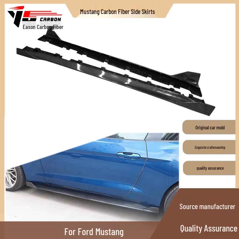 Mustang Carbon Fiber Side Skirts for 2015-2022 Models