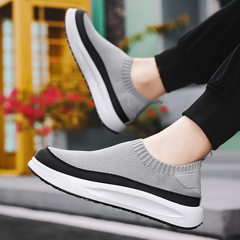 Men's shoes 2 new summer breathable fly-woven mesh shoes, young and young leisure thick soles to increase height, sports one