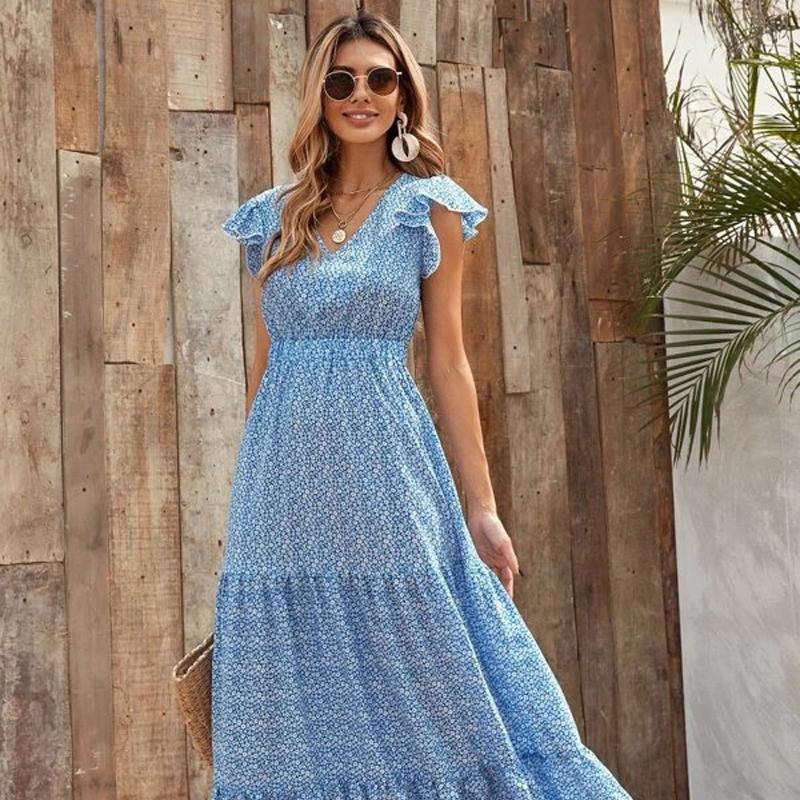Women Maxi Dress Long Floral Print Ladies Summer V Neck Casual Holiday Sundress Buy cheaply on Joom Women Maxi Dress Long Floral Print Ladies Summer V Neck Casual Holiday Sundress Buy cheaply on Joom
