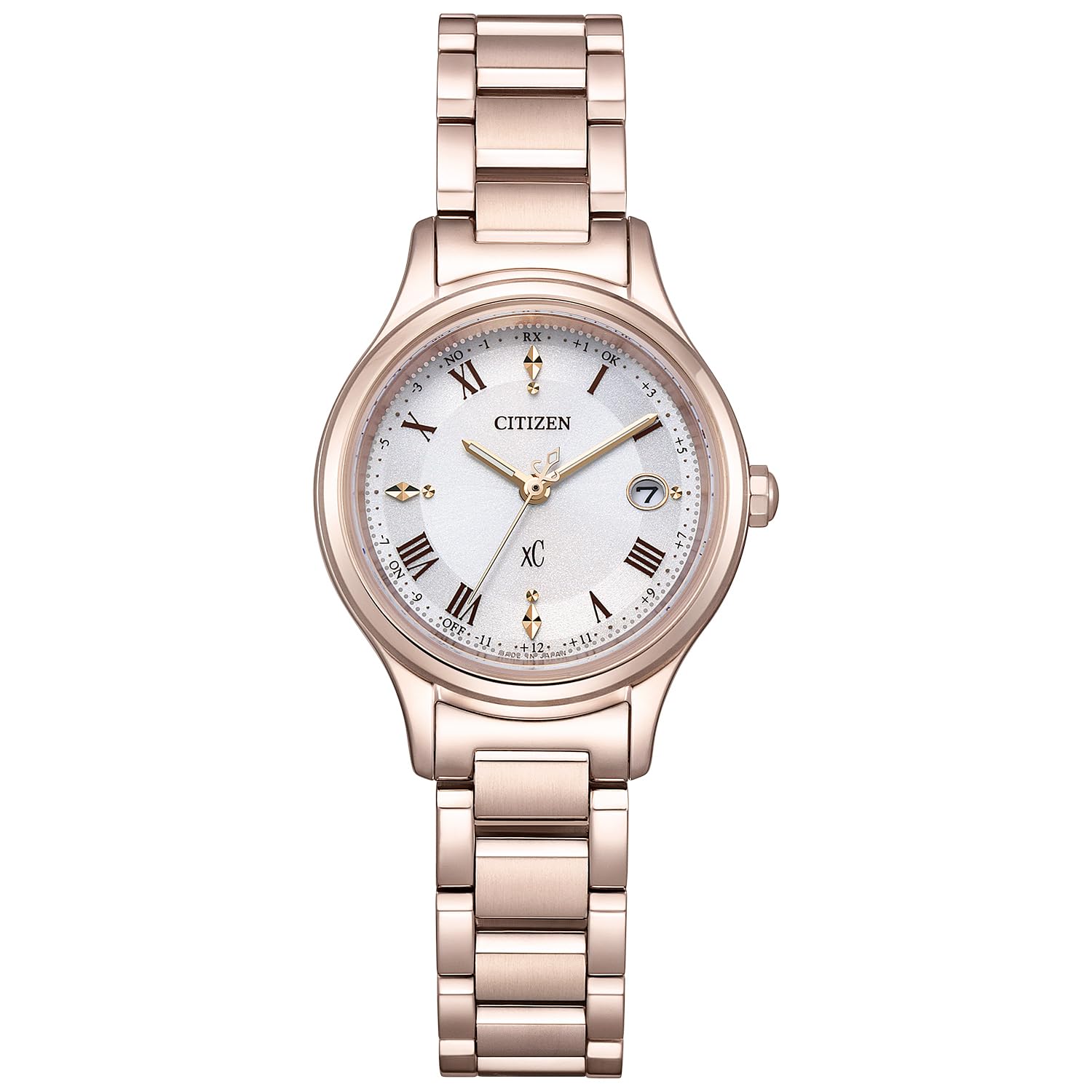 

Фотоелектричний радіогодинник Cross Sea Waterproof Sakura Pink колекція hikari White White Pink [Citizen] Eco-Drive ES9497-96A для жінок