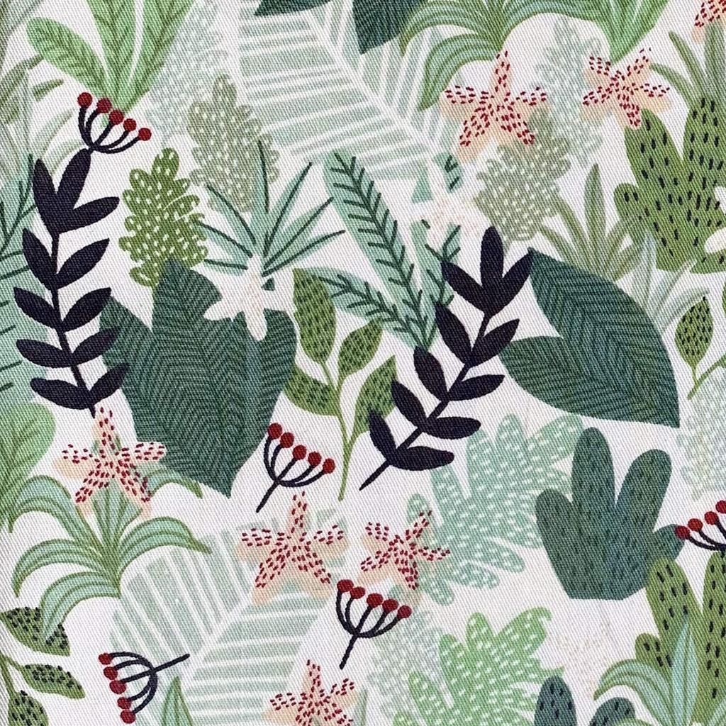 Floral Print Fabric 46x56cm Pine Cone for and Other Stylish 7-Piece Set, (Green, Pattern), Patchwork, Crafts, Crafts.