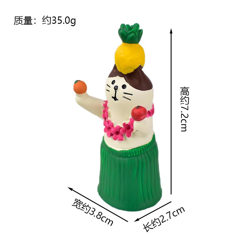 Zakka Japan Lemon Cat Japan Decoration Bookshelf Decoration Collectible Home Decor Resin Craft Japan Ornaments Scene Decoration