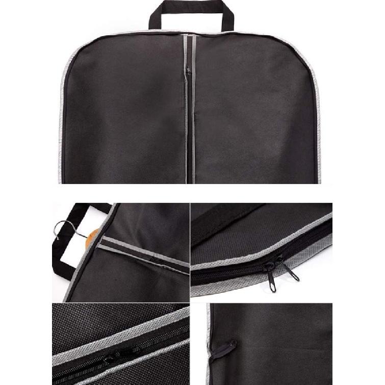 Brown Leather Suit Cover Zipper Closure Garment Protector Travel Coat Case Storage Pouch