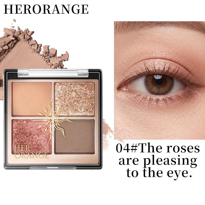 Moon Shadow Sunlit 4-Color Eyeshadow Palette: Waterproof, Sweatproof, Long-Lasting, Easy To Apply, Versatile for Everyday Use.