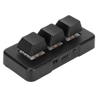 Mechanische USB-Mini-3-Tasten-Tastatur, RGB, mechanische Gaming-3-Modus-DOS-Tastatur, Tastatur, kabelgebunden/kabellos/BT-Anschluss,