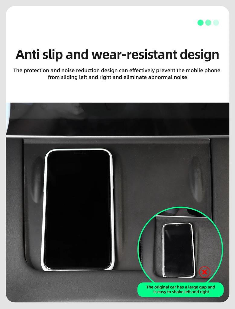 Podkładka ładująca bezprzewodowa do Tesla Model 3 Y i Highland 2024 2023 2022 Akcesoria Organizer konsoli środkowej Stacja ładowania Maty