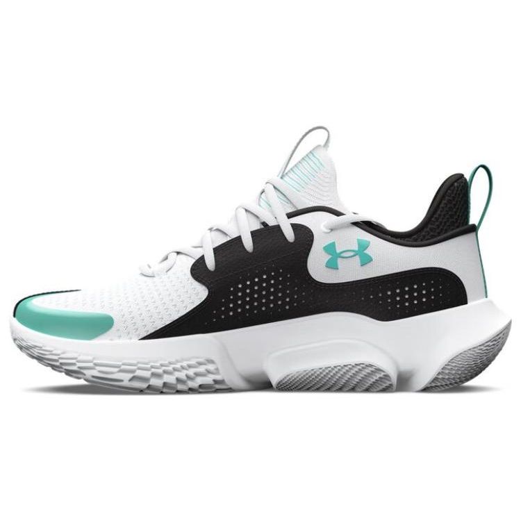 

Under Armour Flow FUTR X 3 SOS Basketball Shoes White/Black/Neo Turquoise 3026834-100 42.5
