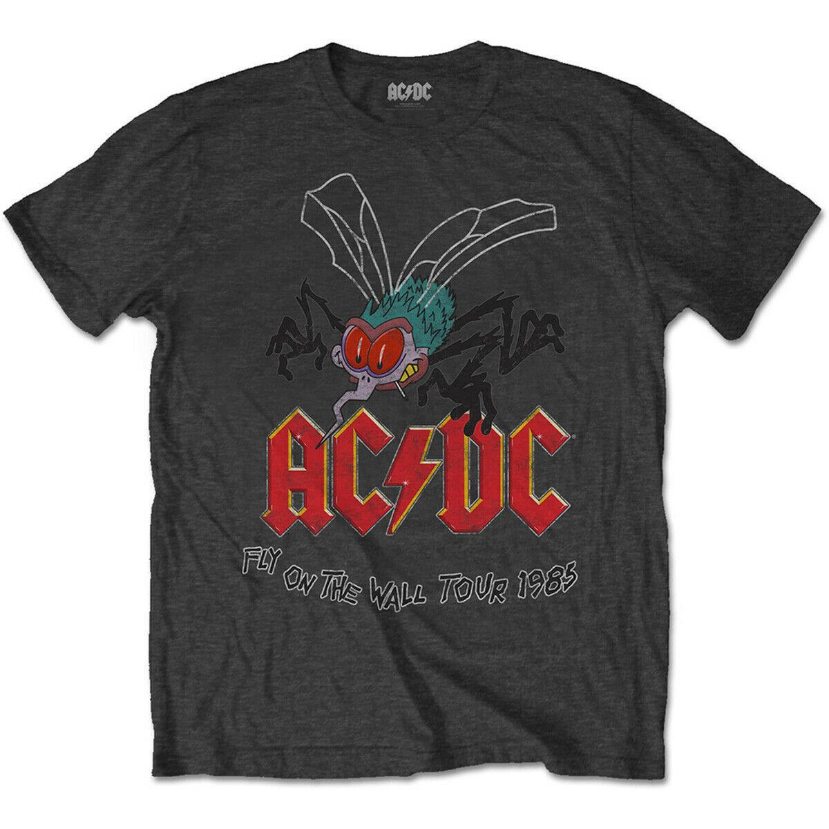 

Ac Dc Fly On The Wall Tour Официальный Tee Men Хлопок Повседневная футболка Мода Летняя футболка Мужская O-neck Удобная Homme Короткий рукав Чистый размер