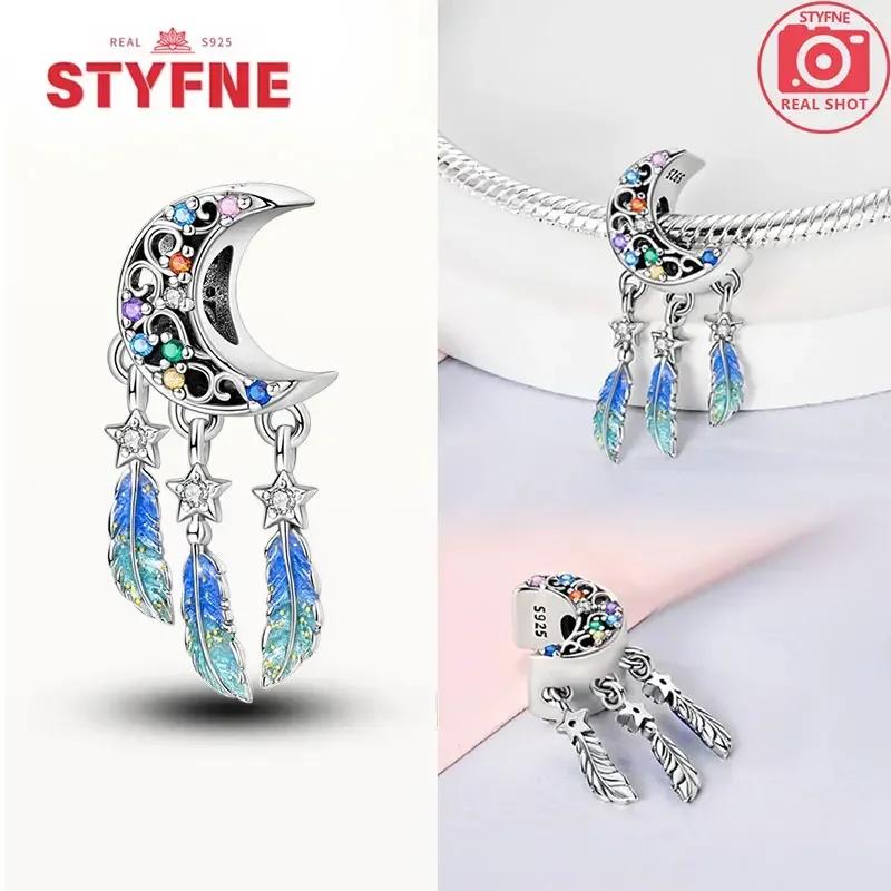 Copper Colors Butterfly Dreamcatcher Tassel Charms Pendant Feather Bead Fit Original Bracelet Diy Fine Jewelry Gift For Women