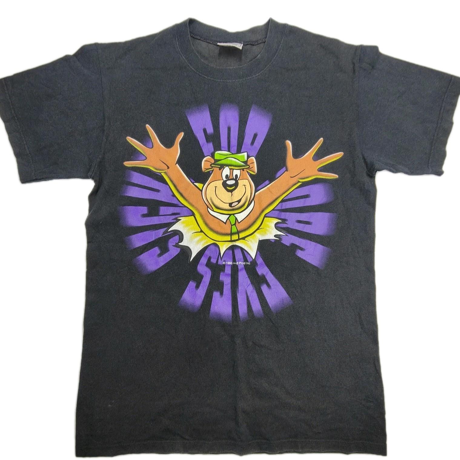 Vintage 90s Yogi Bear T-Shirt Men’s Small Black 1998 Warner Bros Looney Tunes M