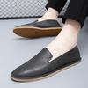 Chaussures en cuir pour hommes, mocassins souples et décontractés, faits à la main, simples et confortables, chaussures bateau respirantes, chaussures d'affaires tendance